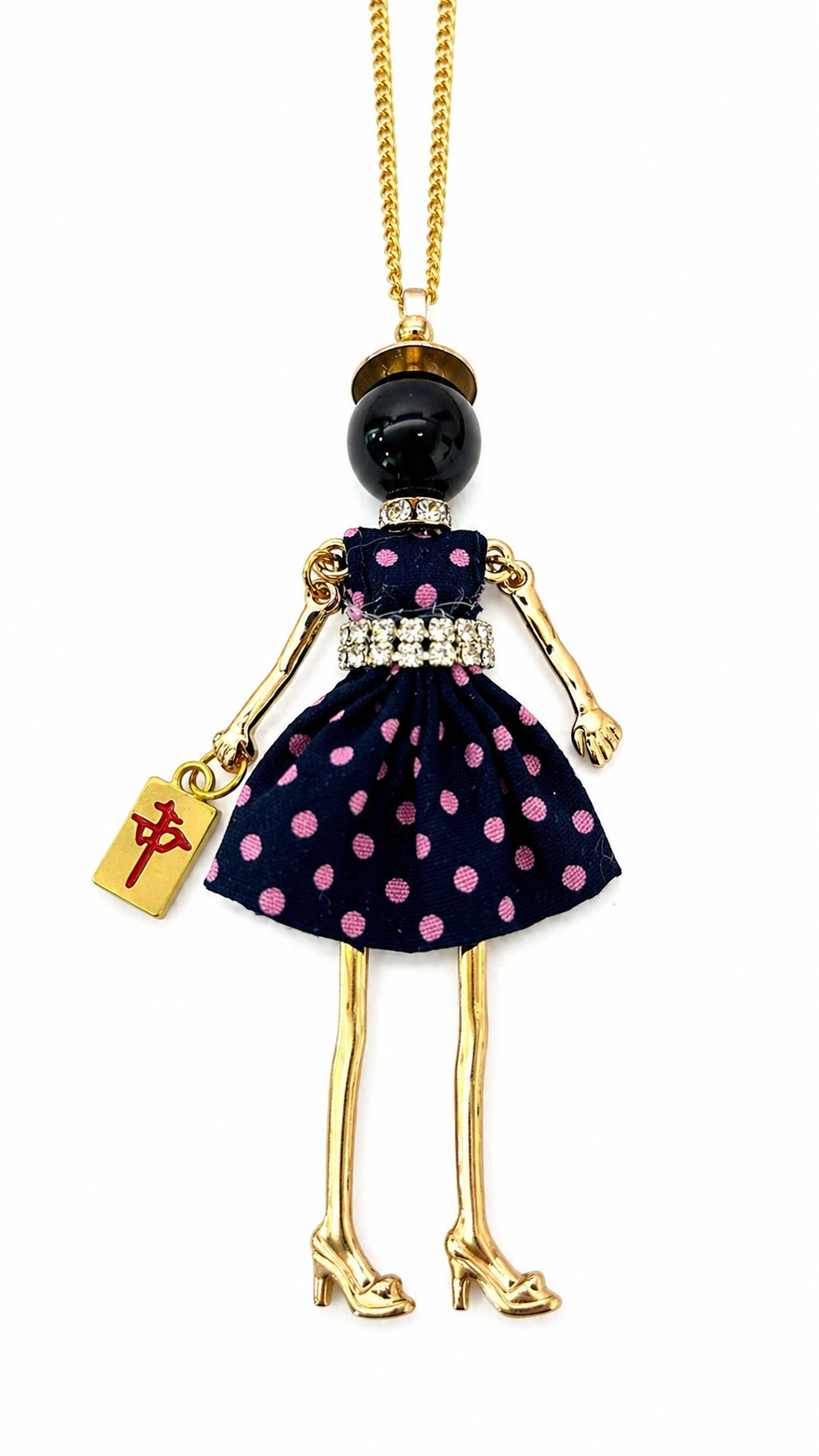 Mah Jongg Doll Trinket Necklace - Unique Gift for Mahjong Lovers