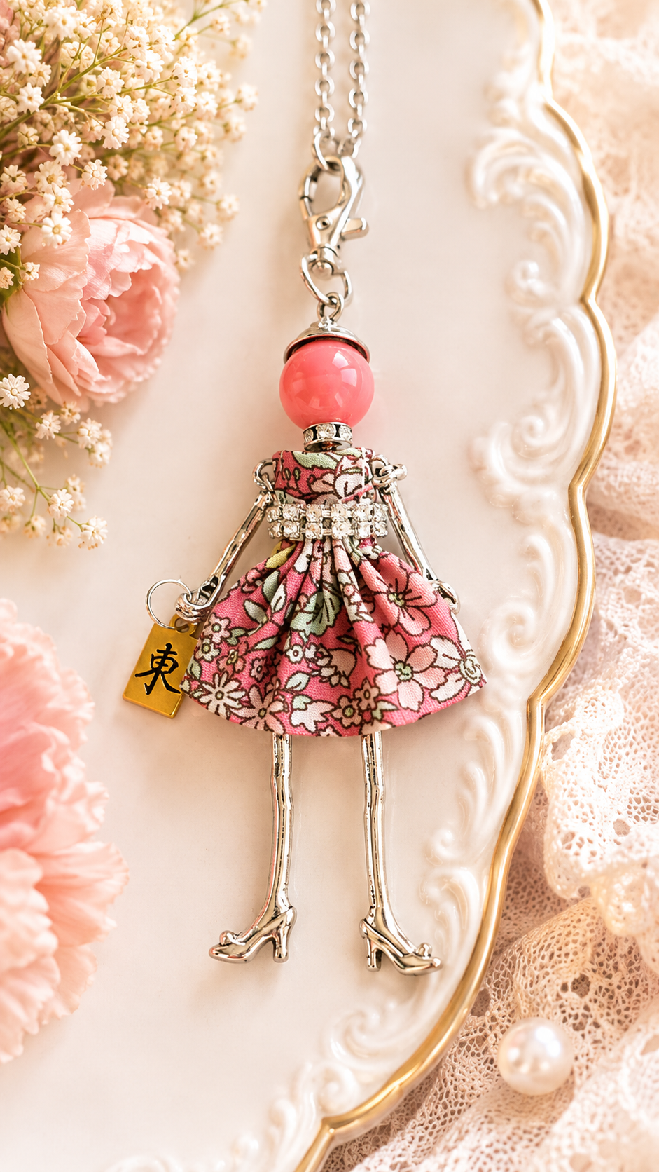 Mah Jongg Doll Trinket Necklace - Unique Gift for Mahjong Lovers