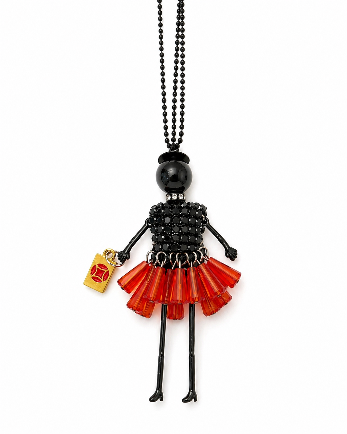 Mah Jongg Doll Trinket Necklace - Unique Gift for Mahjong Lovers