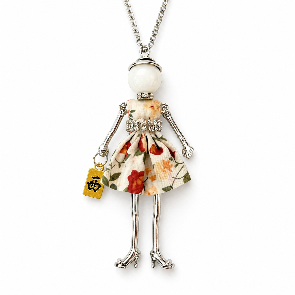 Mah Jongg Doll Trinket Necklace - Unique Gift for Mahjong Lovers