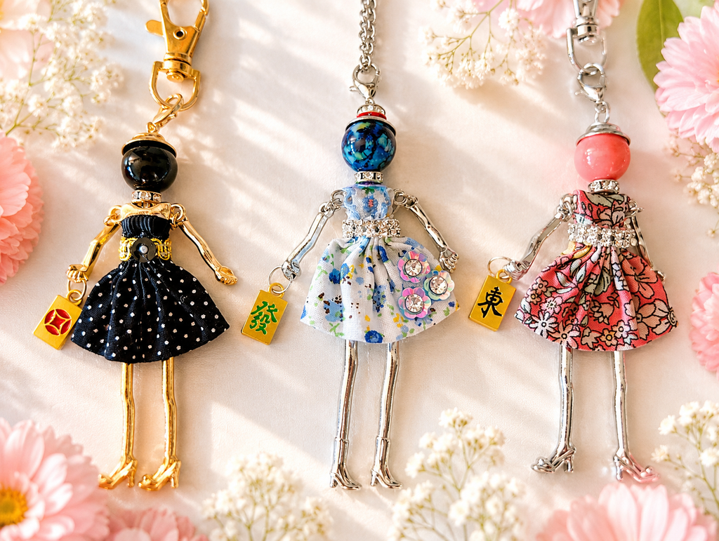 Mah Jongg Doll Trinket Necklace - Unique Gift for Mahjong Lovers