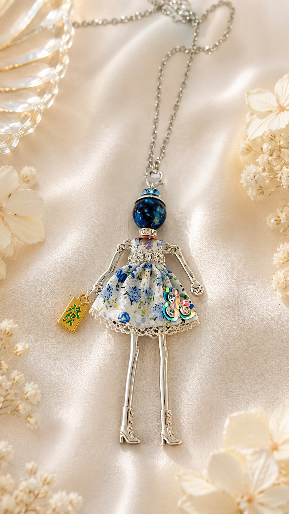Mah Jongg Doll Trinket Necklace - Unique Gift for Mahjong Lovers