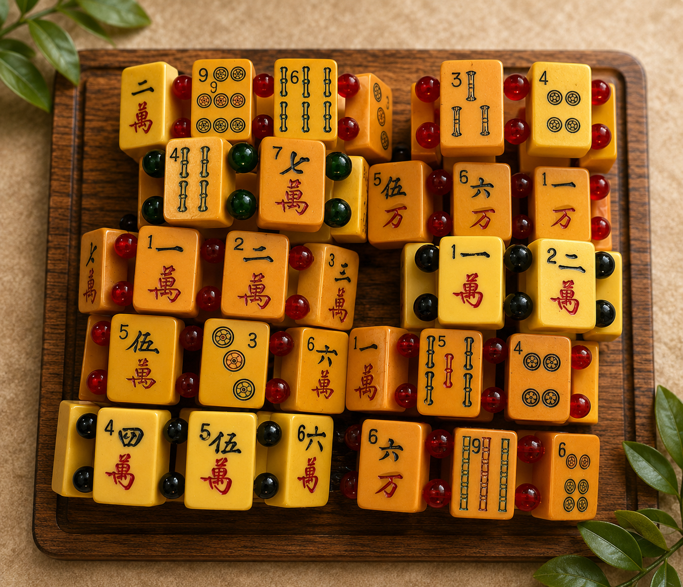 WHOLESALE Handmade Bakelite and Bone and Bamboo Mah-Jongg Vintage Tile Bracelets